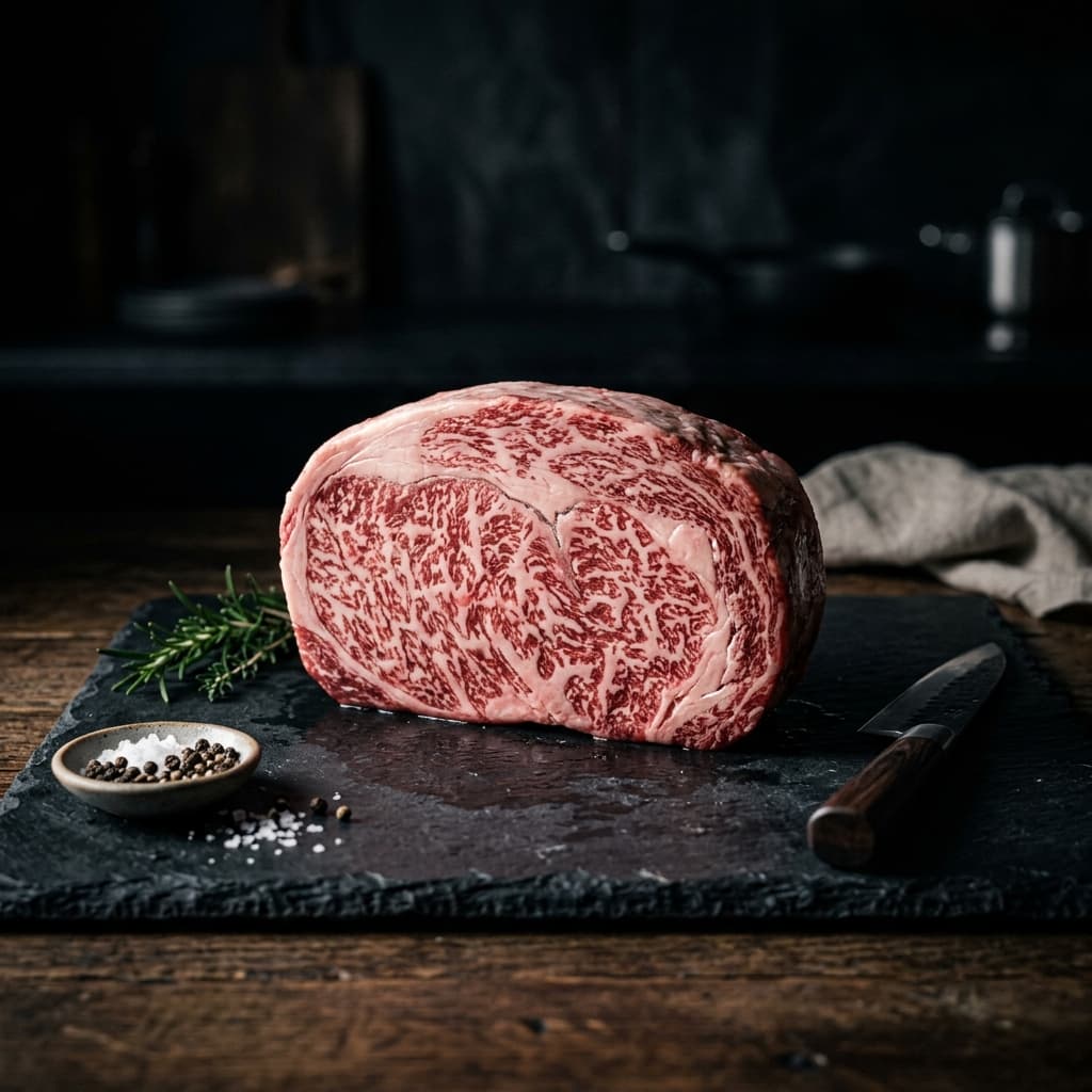 Corte de carne de res premium Wagyu en Mérida