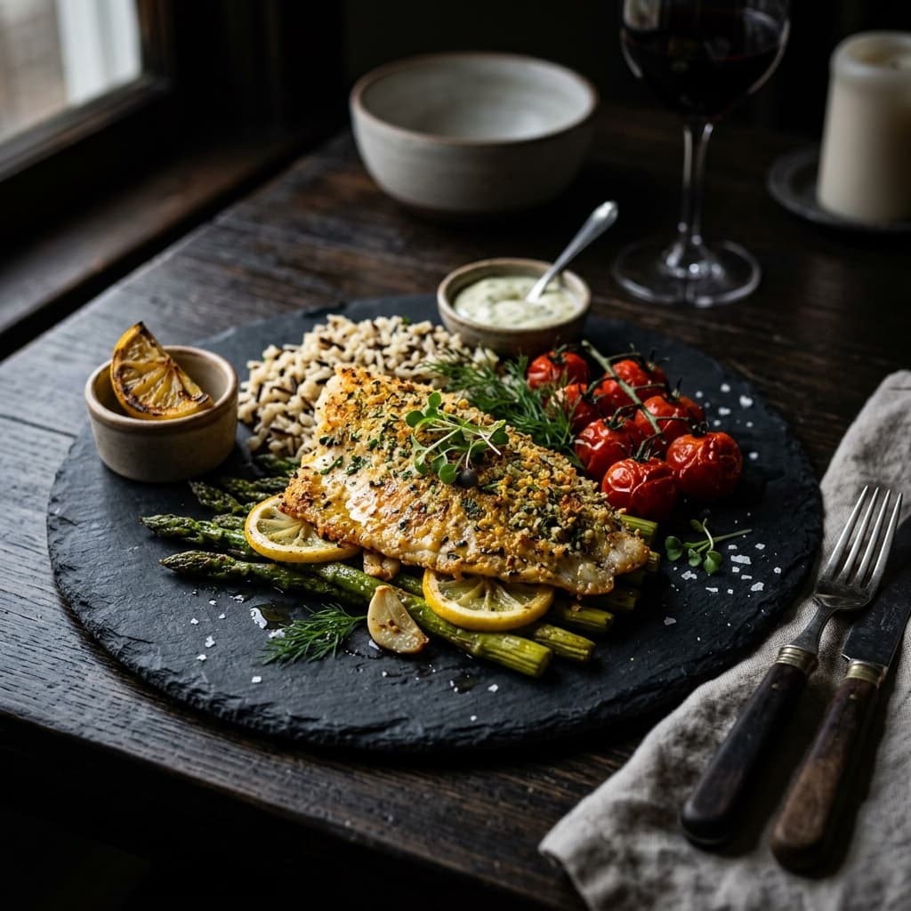 Tilapia en Costra de Parmesano