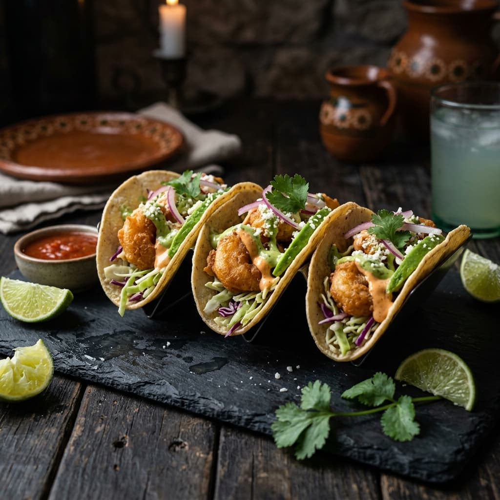 Tacos de Camarón Estilo Baja