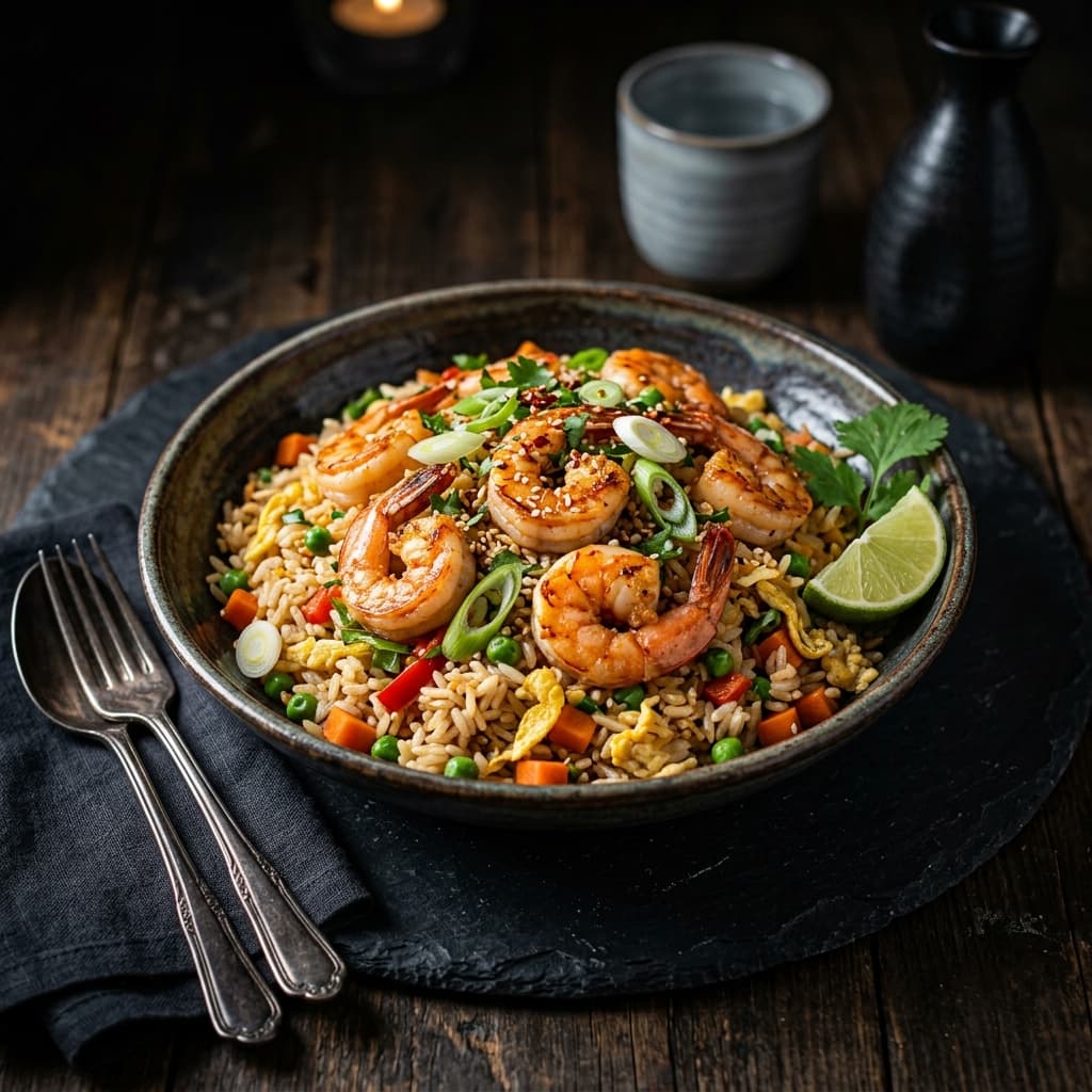 Arroz Frito con Camarón Oriental